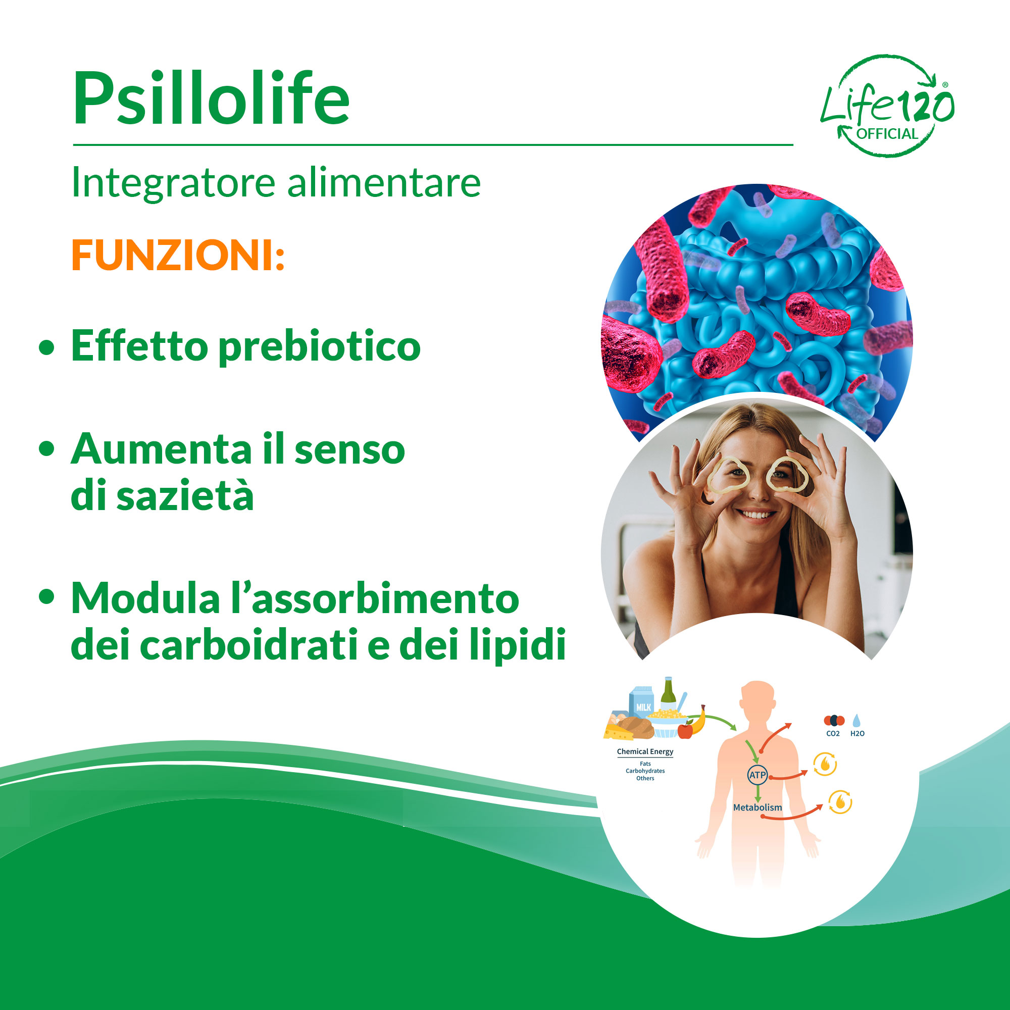 Nutre il microbioma e riequilibra la flora